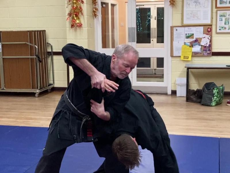 Sensei Fred Demonstrates Defence Against Push & Punch